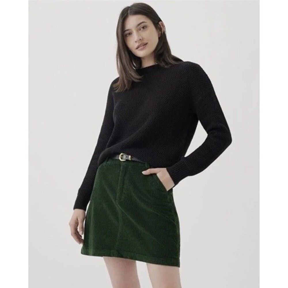 Pact Green Corduroy Mini Skirt